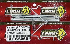 KIT F.D. (1) R.D. TOYOTA 4RUNNER 82-01, PICK UP 89-95 7549 D436 KC606B