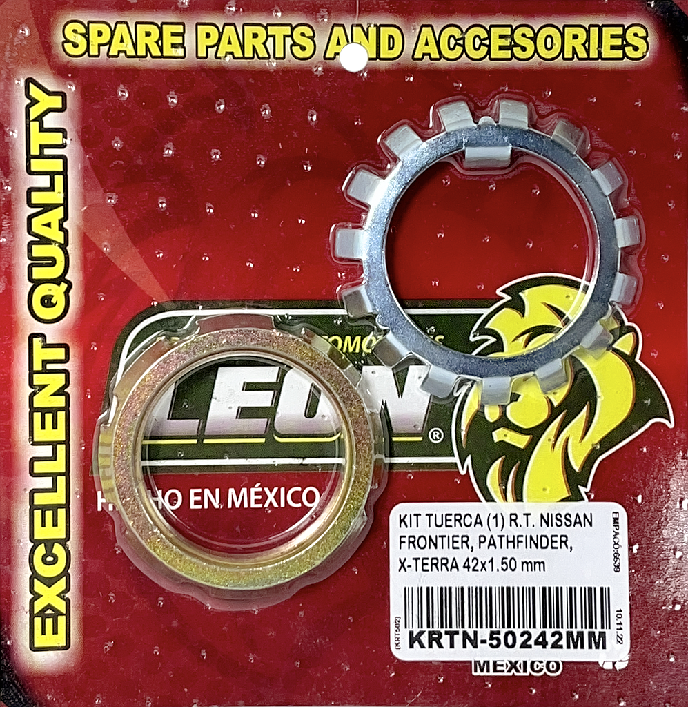 KIT TUERCA (1) R.T. NISSAN FRONTIER, PATHFINDER, X-TERRA 42x1.50 mm