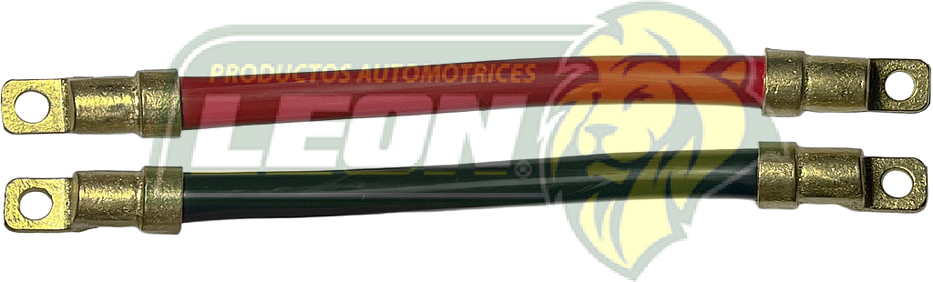 CABLE BATERIA ARMADO 25 cm. CAL. 1/0 c/TERMINALES TZ-5 (JGO C/2 pz. ROJO Y NEGRO)