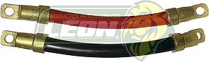 CABLE BATERIA ARMADO 20 cm. CAL. 2/0 c/TERMINALES TZ-5 (JGO C/2 pz. ROJO Y NEGRO)