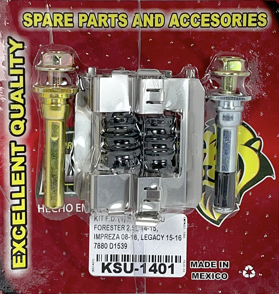 KIT F.D. (1) R.D. SUBARU FORESTER 2.5L 14-15, IMPREZA 08-16, LEGACY 15-16 7880 D1539 KC1401