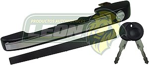 MANIJA EXTERIOR PUERTA DELANTERA GOLF A2 1.8L 88-92, JETTA A2 1.8L 88-92, CARIBE 1.6, 1.8L 77-87, ATLANTIC 1.7L, 1.8L 81-87 c/LLAVE (L) DOBLE MOLD. T/ORIGINAL