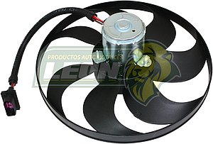 MOTOVENTILADOR VW JETTA A4 2.0L 99-15, GOLF A4 1.8L 99-07, BEETLE 2.0L 98-11, POLO 1.6L 03-07, SEAT LEON 1.8L 01-06, AUDI A3 1.8L 96-03 C-A/A 345mm 250/100W IZQ. PRINCIPAL