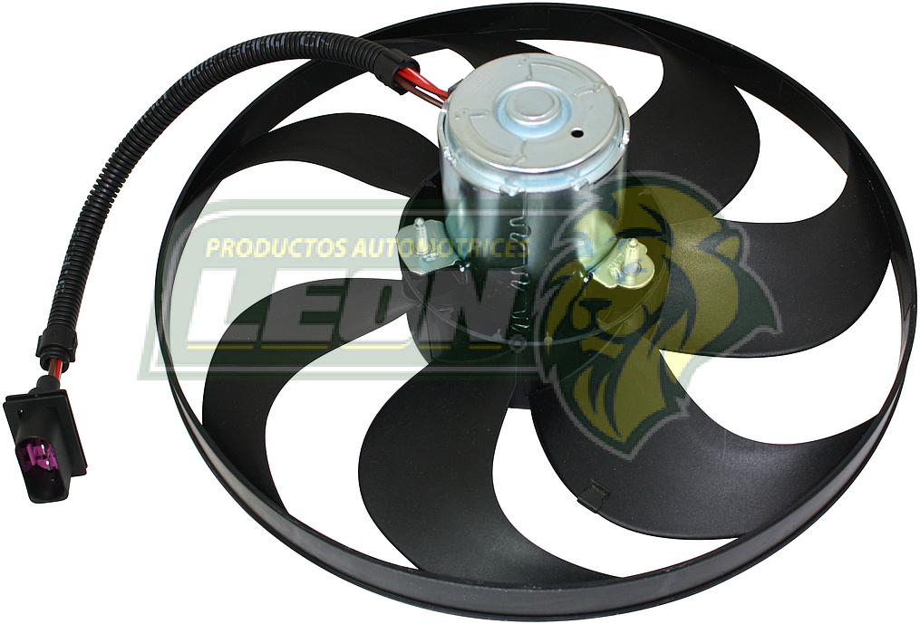 MOTOVENTILADOR VW JETTA A4 2.0L 99-15, GOLF A4 1.8L 99-07, BEETLE 2.0L 98-11, POLO 1.6L 03-07, SEAT LEON 1.8L 01-06, AUDI A3 1.8L 96-03 C-A/A 345mm 250/100W IZQ. PRINCIPAL