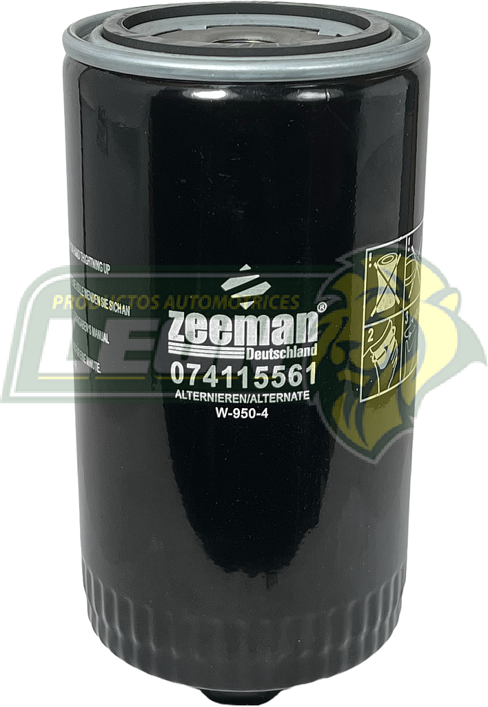 FILTRO ACEITE VW EUROVAN 01-05 2.5L CUERDA 3/4-16