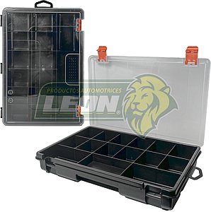 ORGANIZADOR 11” CON 15 COMPARTIMENTOS DE LARGO: 15 cm, ALTO: 4 cm, FONDO: 15 cm, (DIMENSIONES DEL MUEBLE LARGO 28 cm, ALTO: 4.5 cm, FONDO: 18 cm) (19896)