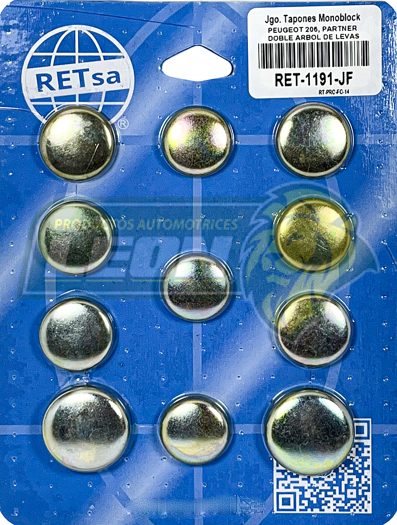 JUEGO SELLO MONOBLOCK PEUGEOT 206, PARTNER DOBLE ARBOL DE LEVAS FIERRO