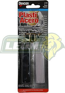 REPARADOR DE EMERGENCIA PLASTILINA EPOXICA PLASTIACERO SEMI RAPIDA BLISTER 40 gr.