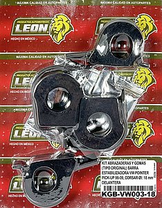 KIT DE ABRAZADERAS Y GOMAS BARRA ESTABILIZADORA VW POINTER PICK-UP 98-09, CORSAR ØI: 18 mm DELANTERA