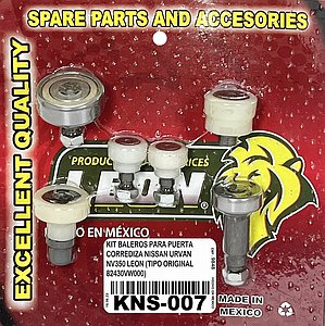 KIT DE BALEROS PARA PUERTA CORREDIZA NISSAN URVAN NV350 LEON (TIPO ORIGINAL 82430VW000)