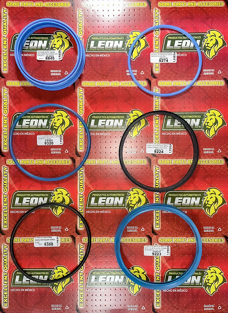 MUESTRARIO DE O-RINGS o SELLOS P/TANQUES Y BOMBAS DE GASOLINA VARIOS (TABLA 2)