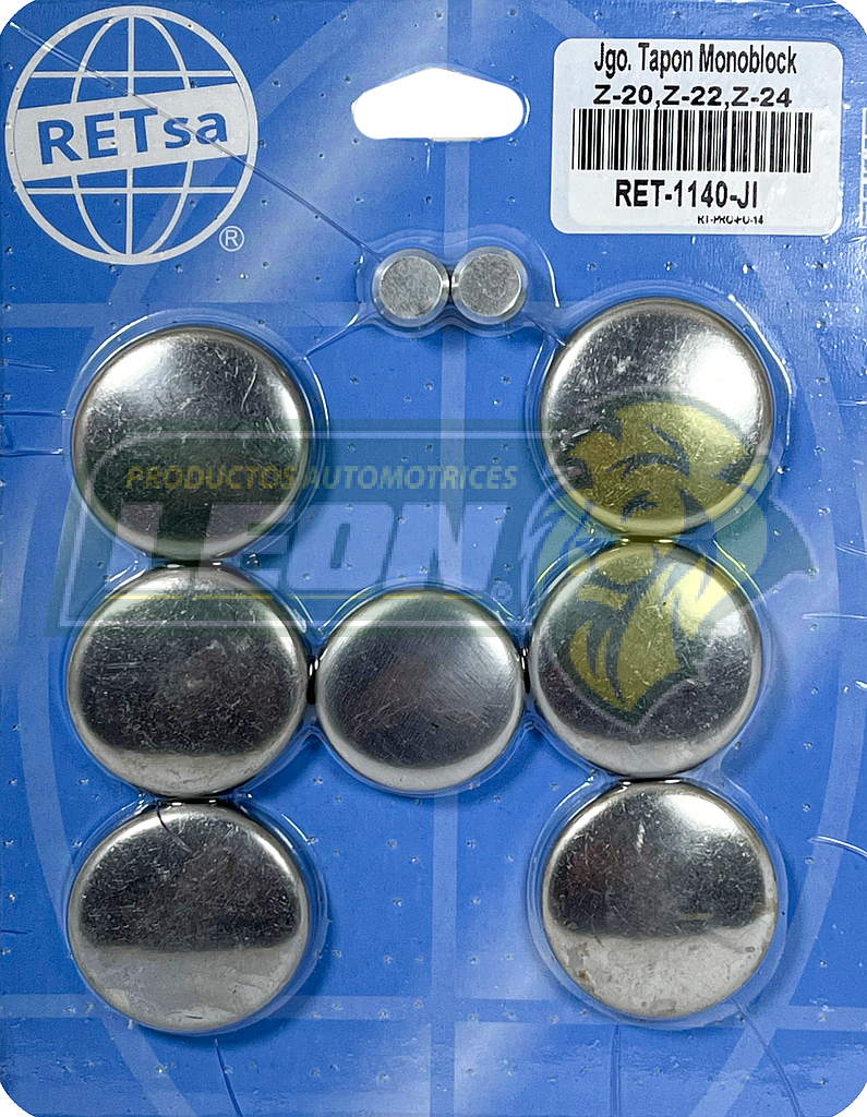 JUEGO SELLO MONOBLOCK NISSAN Z20, Z22, Z24 (ACERO INOXIDABLE)