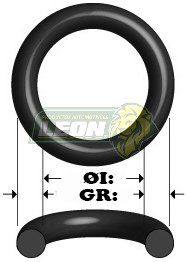 O-RING STD. GR: 1/4, ØI: 6”, ØE: 6” 1/2