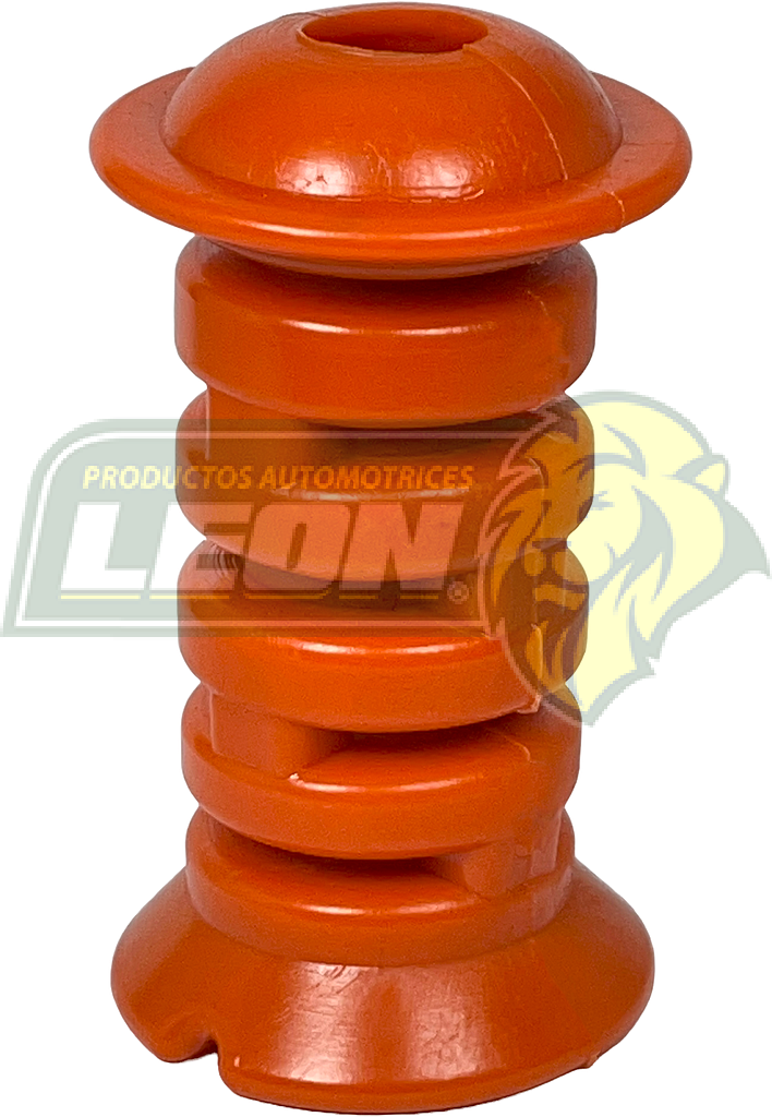 GOMA REBOTE AMORTIGUADOR NISSAN PLATINA 02-10 TRASERA CHICA (STAR 9218) ØI SUP: 17.95 mm, ØI INF: 9.80 mm, ØE: 53.34 mm, H: 94.20 mm  NARANJA