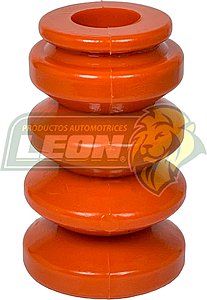 GOMA REBOTE AMORTIGUADOR VW CARIBE TRASERO ØI SUP: 19.16 mm, ØI INF: 8.25 mm, ØE: 46.96 mm, H: 75.57 mm NARANJA
