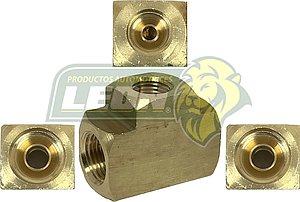 CONEXION TE UNION MILIMETRICA PARA TUBO DE FRENOS NISSAN ABOC. INVERTIDO 45° 3/16 o 5 mm R: 10x1.0x12x1.0x10x1.0 “MIXTA ESPECIAL”