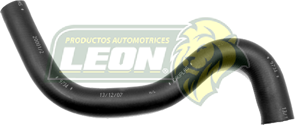 MANGUERA (522106) RAD. INF. PEUGEOT 206 1.4L 00-02, 206 1.6L 01-09 (2103, MA2106, CH230002, 1351Y4) ALTO: 14 cm, LARGO: 35 cm, ØI:25 mm, ØE: 30 mm