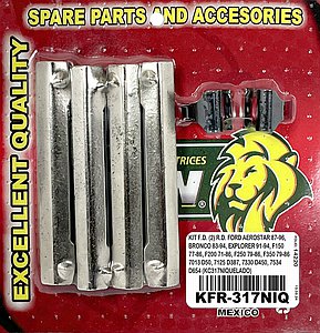 KIT F.D. (2) R.D. FORD AEROSTAR 87-96, BRONCO 83-94, EXPLORER 91-94, F150 77-86, F200 71-86, F250 79-86, F350 79-86 7013 D50, 7125 D387, 7330 D450, 7534 D654 (KC317NIQUELADO)