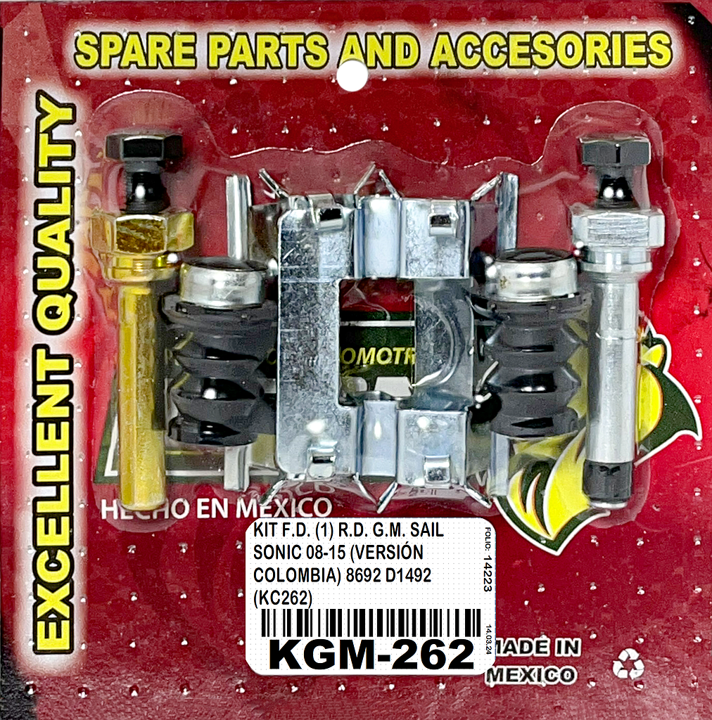 KIT F.D. (1) R.D. G.M. SAIL SONIC 08-15 (VERSIÓN COLOMBIA) 8692 D1492 (KC262)