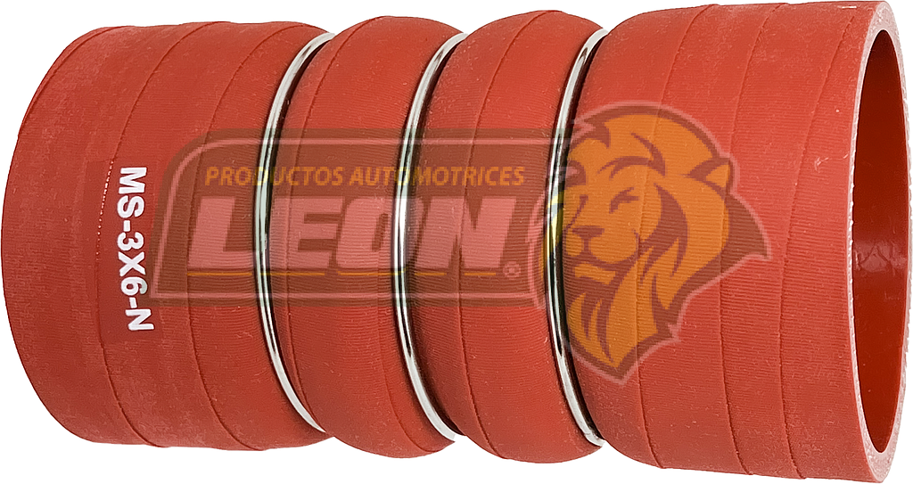 MANGUERA SILICON NARANJA TURBO 3”x6” 3 ANILLOS