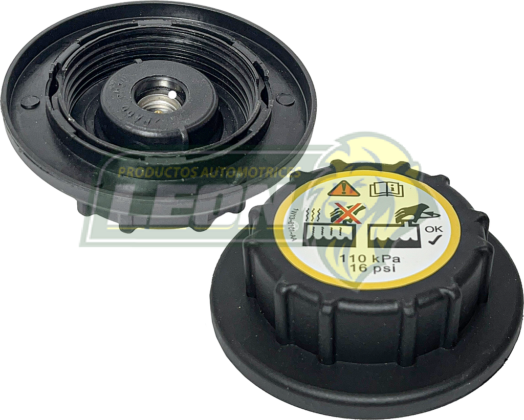 TAPON DEPOSITO ANTICONGELANTE 16 Psi. 110 Kpa. FORD FOCUS USA 2.0L SPI, 2.0L ZETEC 01-04 (7104120), TAURUS SABLE 6C. 3.0L 99-06 (711808A), TAURUS SABLE 24V 6C. 3.0L 96-03 (718080B), RANGER ARGENTINO 4C. 2.3L 02-07 (7258080A), WINDSTAR 3,8L 6C. 95-05 (728A080), FIESTA, FIRST, SEDAN (2 SALIDAS) 2003 (78K218B), EXCURSION F250, 350, 450, 550 SD 98-05 (ACORDEON) (7A080AA), E350, E450, SUPER DUTY, ECONOLINE DIESEL 8C. 5.0L 04-07 (7C428AA), RANGER DOBLE DEP 2.3, 2.4, 3.0L 4C. (7C617CA) Ka 1.6L (7K218AA) 04-12, COURIER 1.6L (7K218AG), FIESTA, ECOSPORT 04-10 (1 SALIDA) (7K218BA), FIESTA 1,3, 1,4L 4C. 98-01 (7K218BG), COURIER 1,6L 4C. S/A 02-08 (7K218CB), ECONOLINE E150, E250, E350 5.4L 8C. 04-07 (7428A80), LINCOLN LS, THUNDERBIRD 6C. 3.0L 00-06 (75408AA)