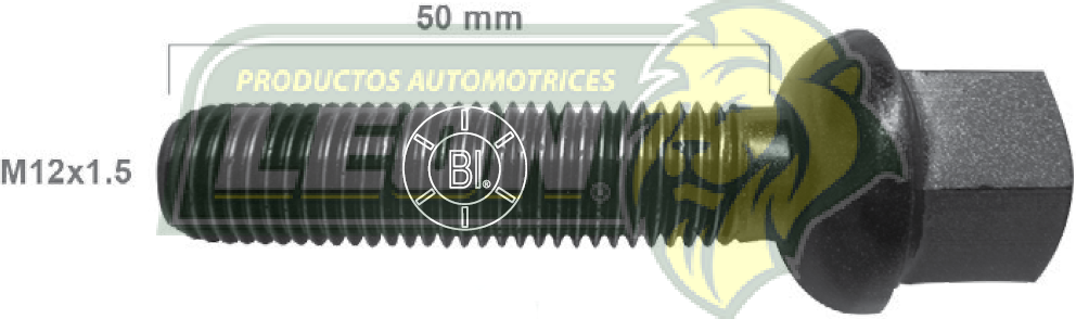 BIRLO RUEDA VW JETTA, GOLF, POINTER, DERBY 82-09 “RIN DEPORTIVO” 12x1.5x50 mm