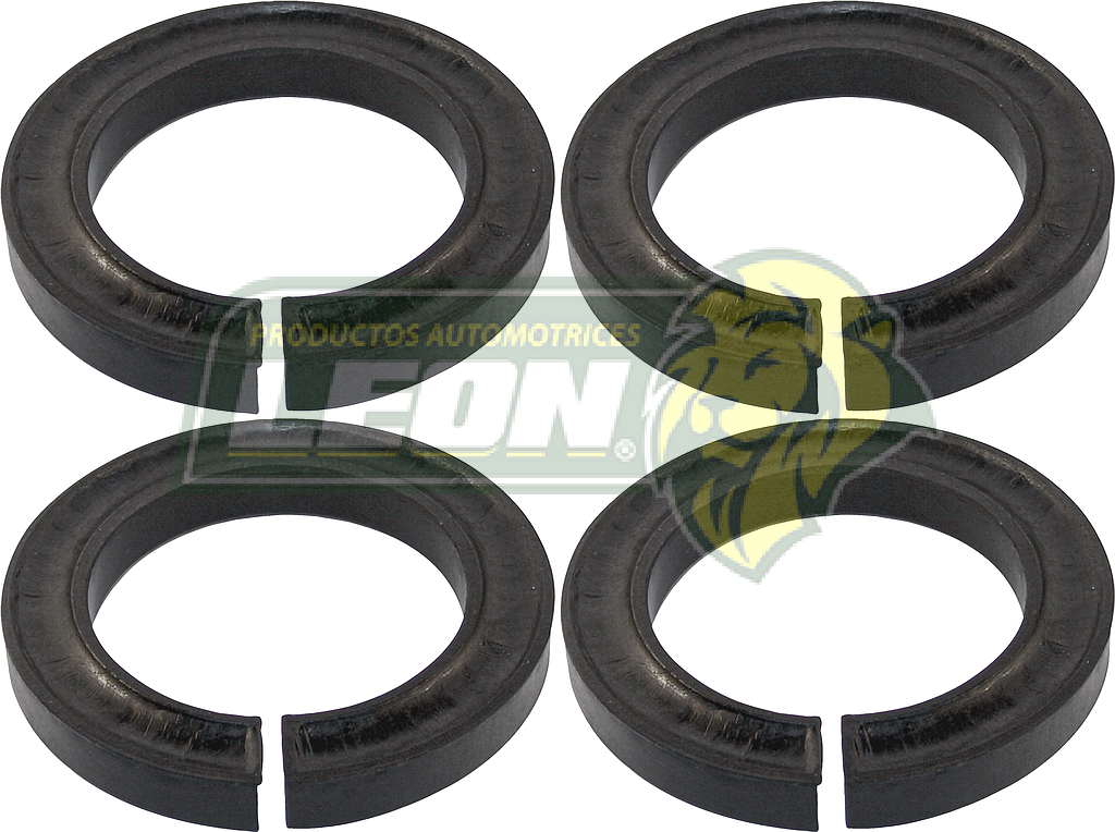 AUMENTO DE RESORTE P/AMORTIGUADOR UNIVERSAL ABIERTO (SIN HOYOS) HULE (KIT c/4 pzas.)