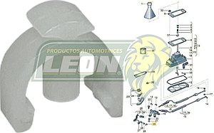 GRAPA o SEGURO DESLIZADOR PALANCA VEL. VW GOL, POLO NAYLON (1K0711522)