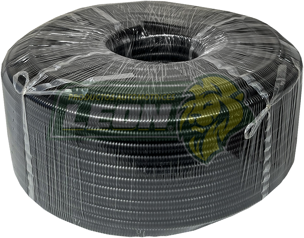POLIDUCTO AUTO RANURADO NEGRO IMPORTADO 3/8 (ROLLO c/100 mt.)