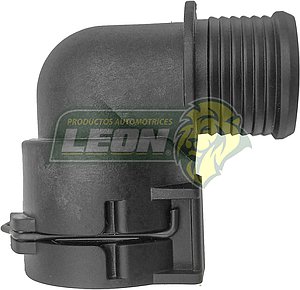 CONECTOR CALEFACCION ENTRADA G.M. SONIC 1.4L TURBO 12-20, 1.6L 11-17, TRAX 1.8L 13-20, CHRYSLER 200 2.4L 15-17, JEEP CHEROKEE 2.4L 14-18 (96958300, 95078634, 52014624AA, 120-006) “CODO 90°