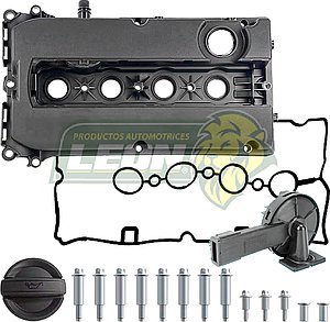 TAPA PUNTERIAS G.M. ASTRA 1.8L 07-09, AVEO 1.6L 09-11, CRUZE 1.8L 11-16, SONIC 1.6L 11-17, SONIC 1.8L 11-17, TRAX 1.8L 13-20, PONTIAC G3 1.6L 2009 (INCLUYE TAPON DE ACEITE, VÁLVULA PCV Y MANGUERA PCV) (96889998, 310-001) LEON IMPORTACION