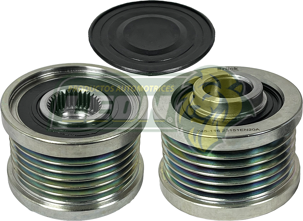 POLEA ALTERNADOR NISSAN TIIDA 07-18, SENTRA B16 06-12 2.0L, XTRAIL 15-19 2.0L (6 RANURAS)