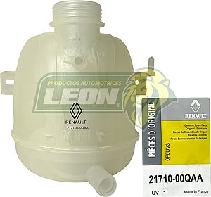 DEPOSITO ANTICONGELANTE NISSAN APRIO 1.6L 08-10, PLATINA 1.6L 01-10, RENAULT CLIO 1.6L 02-10, CLIO 2.0L 02-08, DUSTER 2.0L 13-17, KANGOO 1.6L 04-15, SANDERO 1.6L 10-15, STEPWAY 1.6L 10-15 (DAKG000QAA, 2170000QA, 700065) “SIN TAPON” IMPORTACION