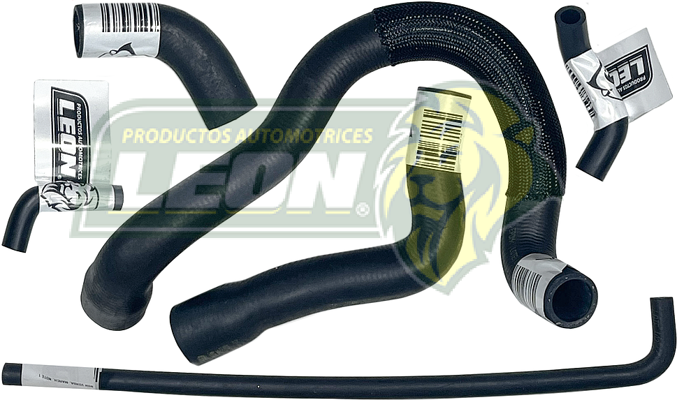 MANGUERAS MOLDEADAS DE ENFRIAMIENTO NISSAN VERSA, MARCH, NOTE 12-20 (KIT c/6 pzas.) LEÓN