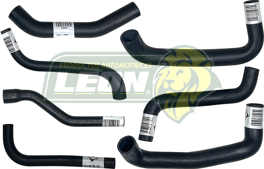 MANGUERAS MOLDEADAS DE ENFRIAMIENTO VW POINTER 1.8L 98-10 (KIT c/7 pzas.) LEÓN