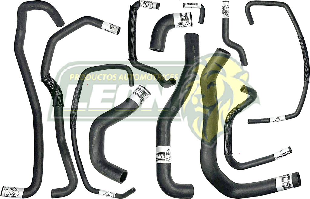 MANGUERAS MOLDEADAS DE ENFRIAMIENTO NISSAN NP300 2.5L 16-24 (KIT c/12 pzas.) LEÓN