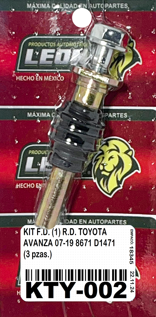KIT F.D. (1) R.D. TOYOTA AVANZA 07-19 8671 D1471 (3 pzas.)
