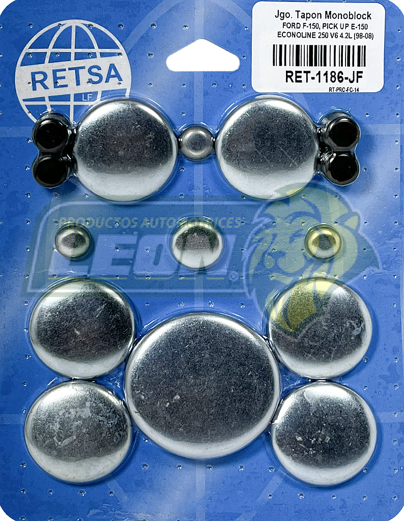 JUEGO SELLO MONOBLOCK FORD F150, E150 ECONOLINE 256, V6 4.2L 98-08