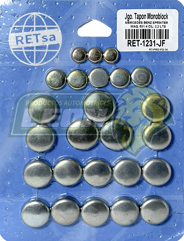 JUEGO SELLO MONOBLOCK MERCEDES BENZ SPRINTER M.651 4C. 2.2L