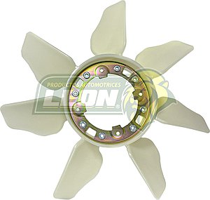 VENTILADOR NAILON TOYOTA HILUX, TACOMA 03-16, VIGO, VARIOS T/ORIGINAL (163610L020) 7 ASPAS CENTRO DE METAL