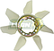 VENTILADOR NAILON TOYOTA HILUX, TACOMA 03-16, VIGO, VARIOS T/ORIGINAL (163610L020) 7 ASPAS CENTRO DE METAL