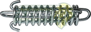 RESORTE DE COMPRESION PARA ABSORBER JALONEOS EN CADENAS, EJEMPLO P/MASCOTAS