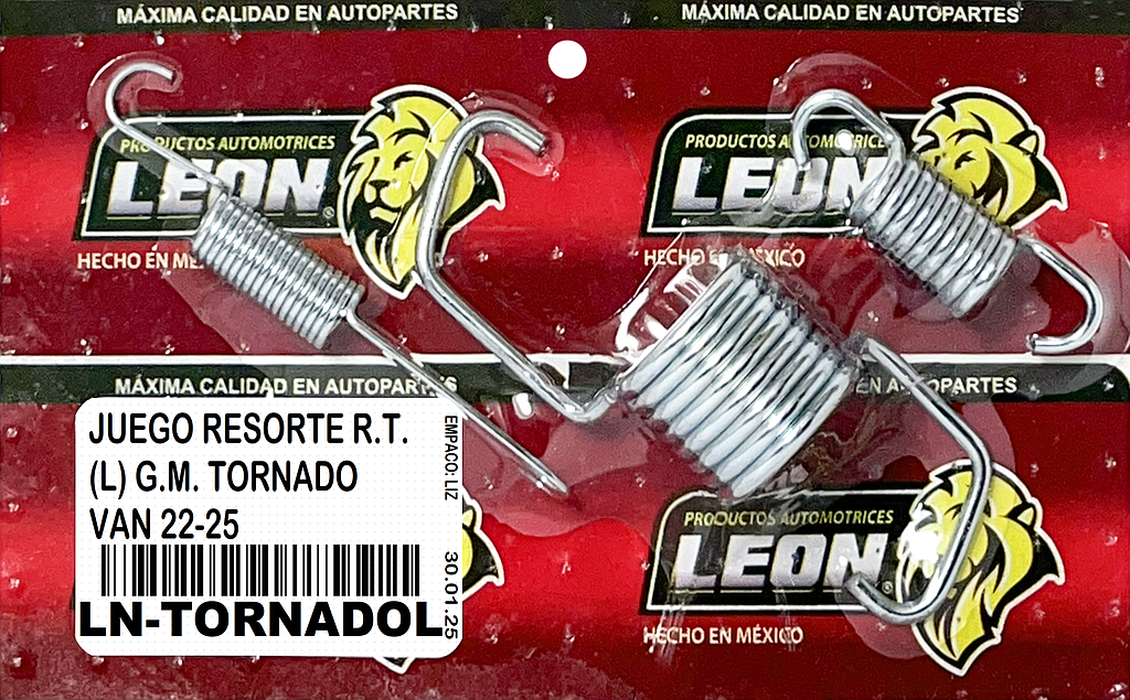 JUEGO RESORTE R.T. (L) G.M. TORNADO VAN 22-25