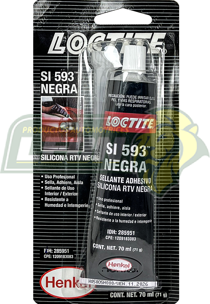 SILICON SI 593 70 ml  NEGRO LOCTITE