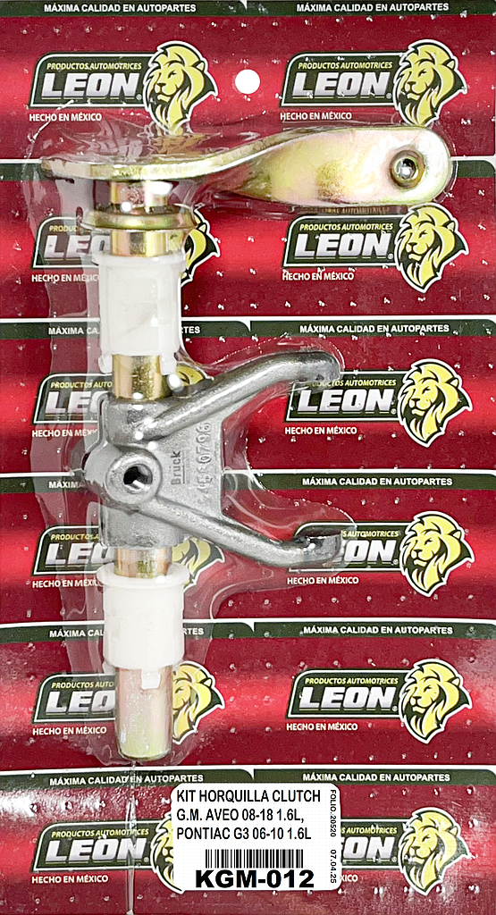 KIT HORQUILLA CLUTCH G.M. AVEO 08-18 1.6L, PONTIAC G3 06-10 1.6L