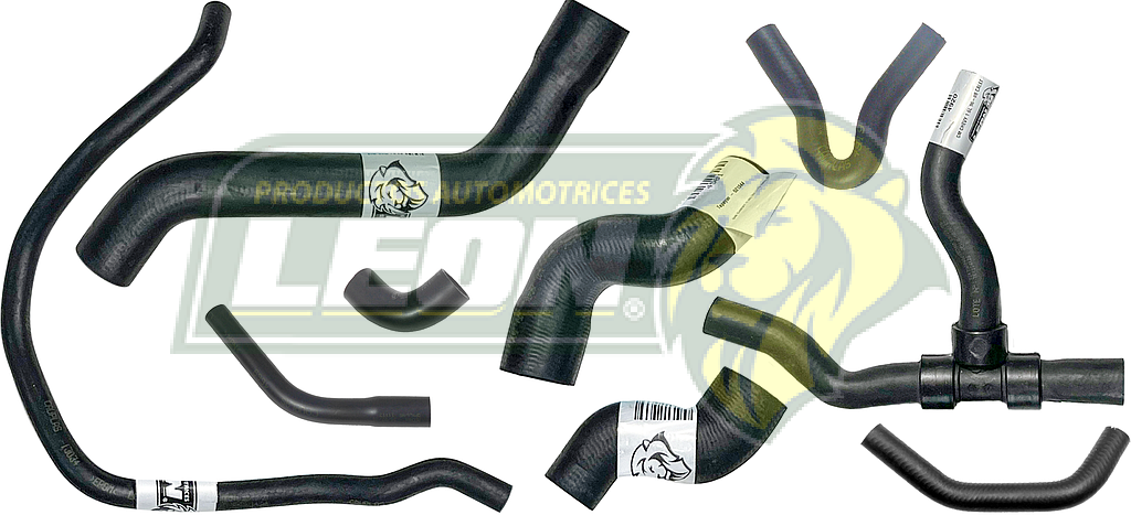 MANGUERAS MOLDEADAS DE ENFRIAMIENTO G.M. CHEVY 1.6L 97-13 C-A/C (KIT c/9 pzas.) LEÓN