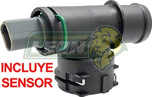 CONECTOR RADIADOR INFERIOR VW CROSS SPORT 2.0L 2024, GOLF 1.8L 15-18, GTI 2.0L 15-21, JETTA 1.5L 22-24, JETTA 2.0L 19-24, TERAMONT 2.0L 2024, TERAMONT 3.6L 18-23, TIGUAN 2.0L 18-24 “INCLUYE SENSOR”(120-205)