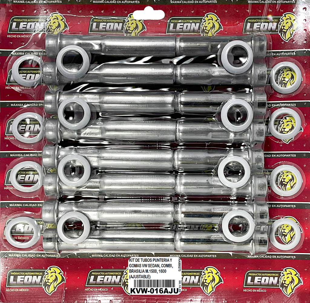 KIT DE TUBOS PUNTERIA Y GOMAS VW SEDAN, COMBI, BRASILIA M.1500, 1600 (AJUSTABLE)