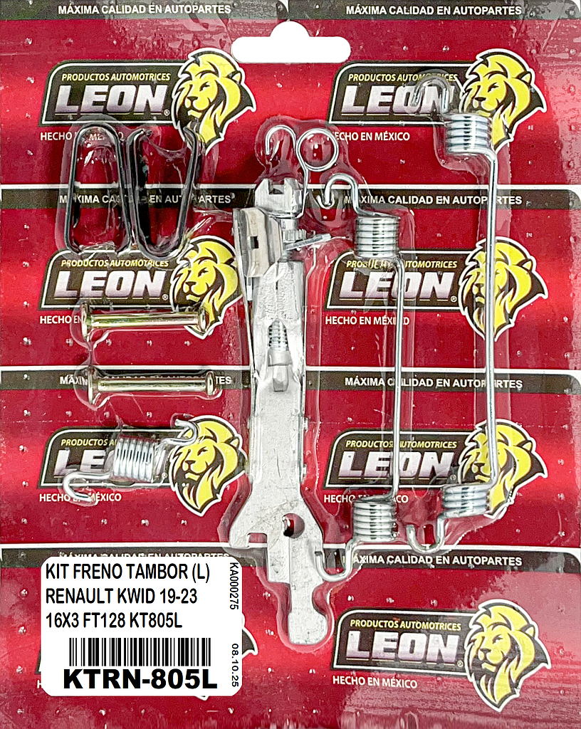 KIT FRENO TAMBOR (L) RENAULT KWID 19-23 16X3 FT128 KT805L