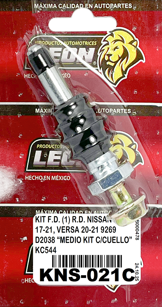 KIT F.D. (1) R.D. NISSAN KICKS 17-21, VERSA 20-21 9269 D2038 “MEDIO KIT C/CUELLO” KC544